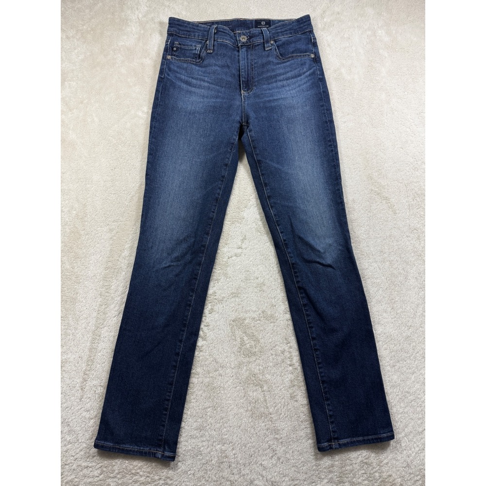 AG Womens Mari Mid Rise Slim Straight Blue Denim Jeans 26 Meas: 27x28.5